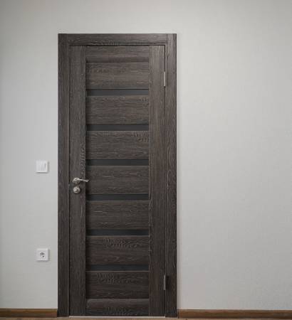 Dark interior doors in the apartment interior
